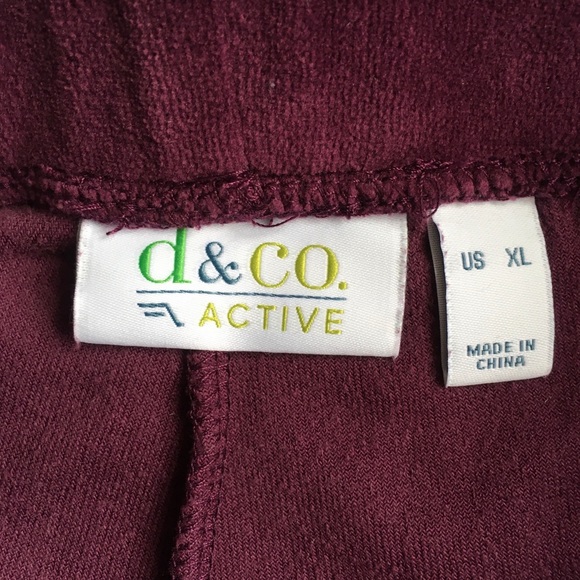 Denim & Co. Active, Velour Ankle Pants with Pockets, XL - Picture 5 of 5